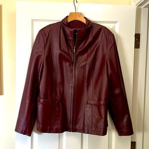 Burgundy  leather jacket